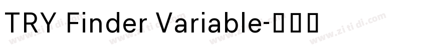 TRY Finder Variable字体转换 TRY Finder Variable字体转换